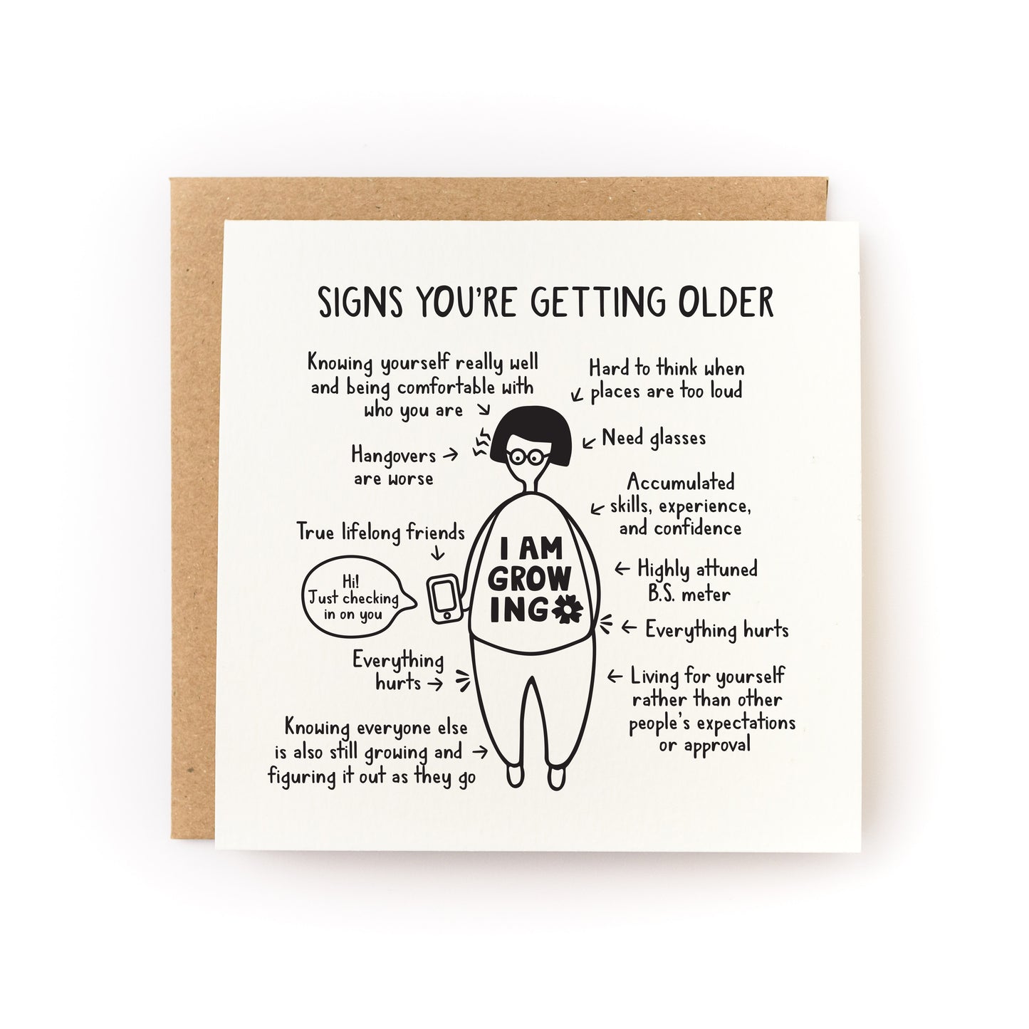 signs you're getting older card