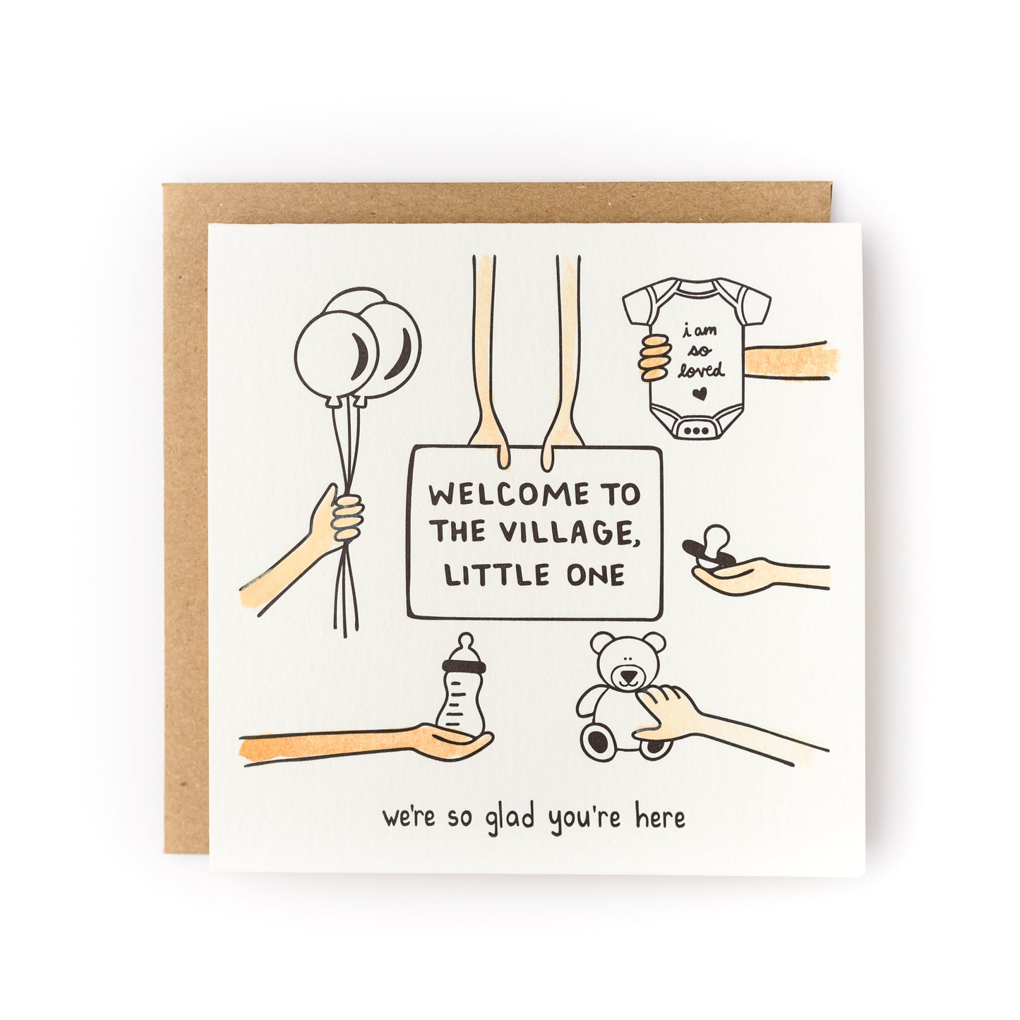 welcome to the village little one card