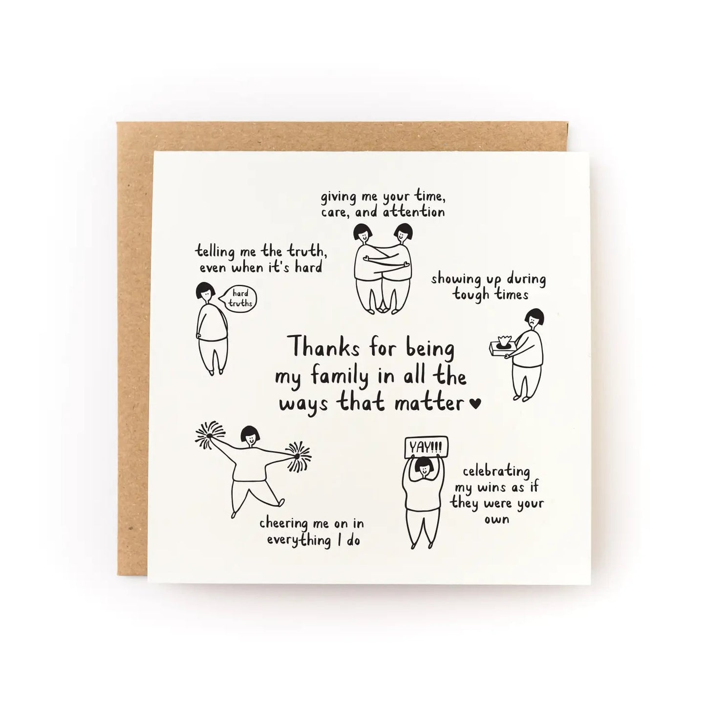 thanks for being my family card