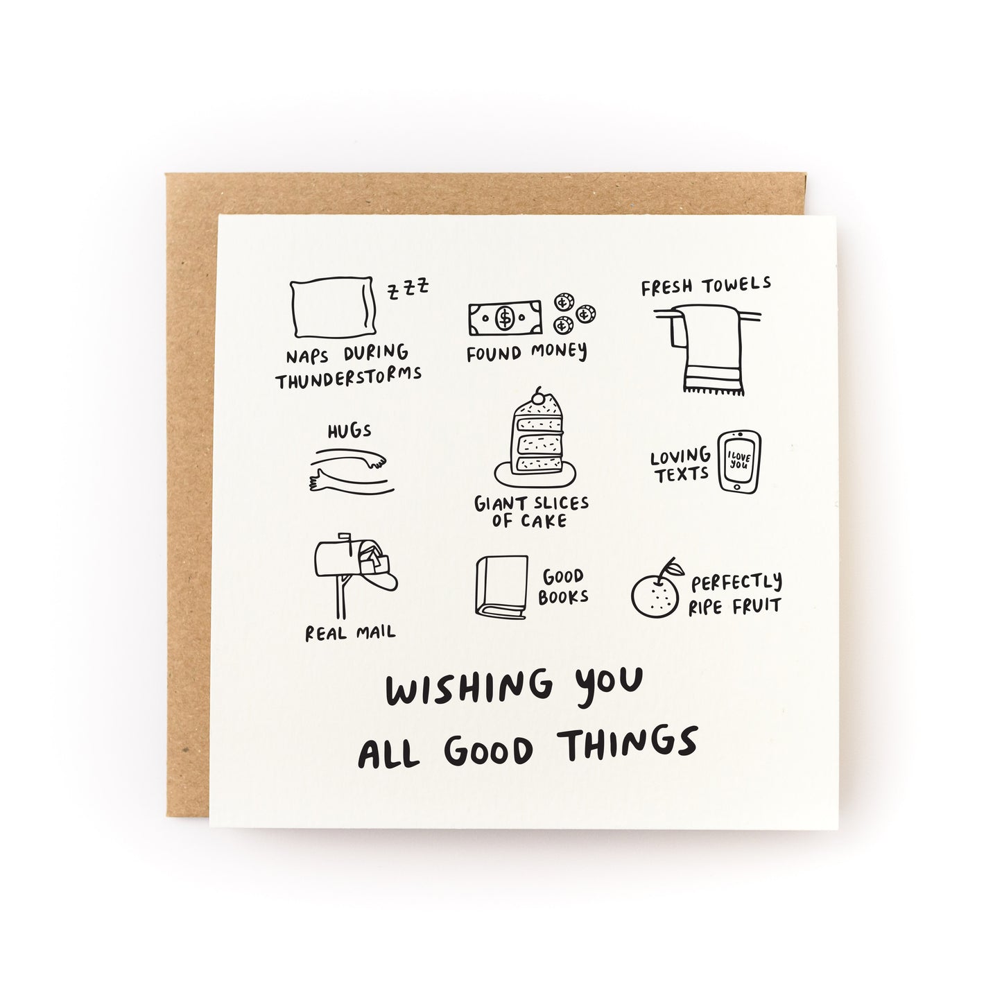 wishing you all good things card