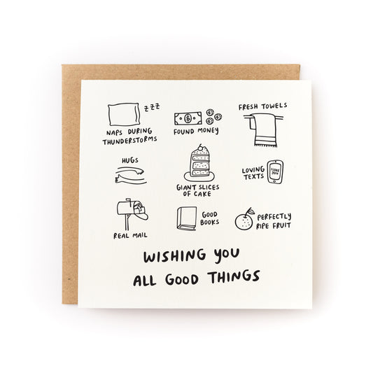 wishing you all good things card