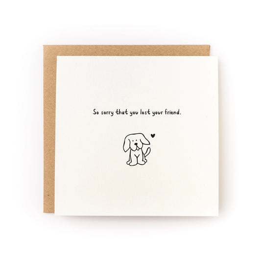 lost dog pet sympathy card