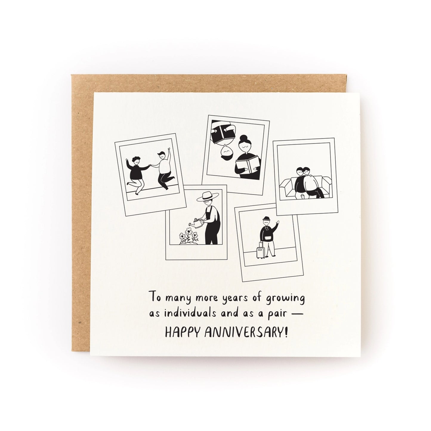happy anniversary polaroid card