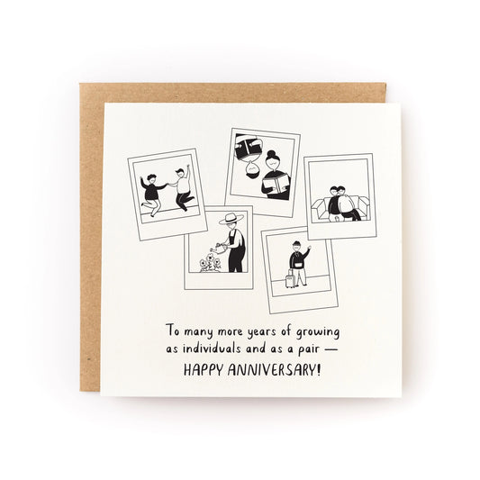 happy anniversary polaroid card