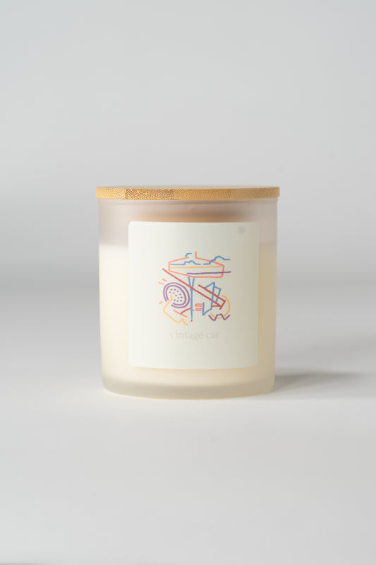 vintage car candle