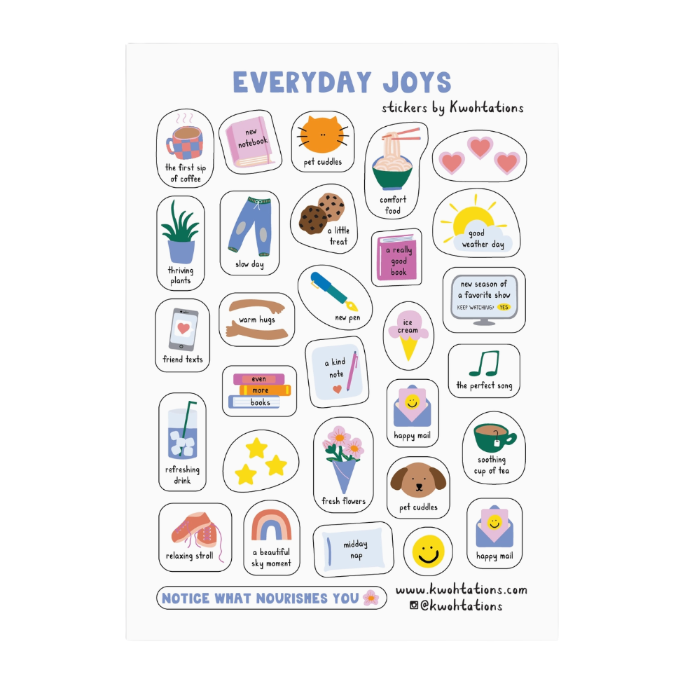everyday joys sticker sheet