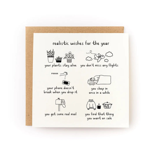 realistic wishes for the year card
